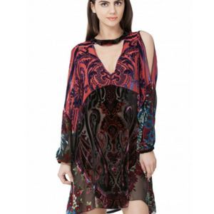 Hale Bob Dress Size S Josephine Floral Beaded